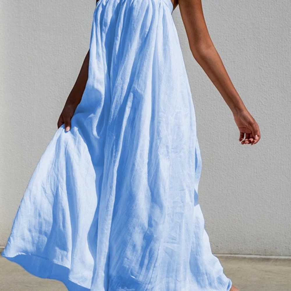 Elegant Blue Maxi Dress